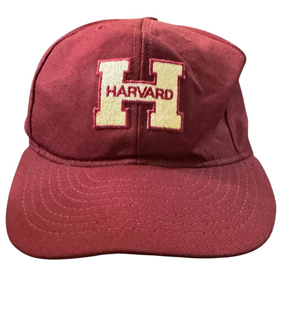 Vintage Harvard University Logo Embroidered Snapback Hat Cap